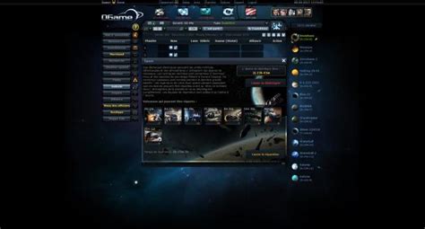 Page d`accueil OGame.